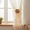 Organza Material Curtain Tieback Pink Tulip Bow Drapery Tieback  Living Room Window