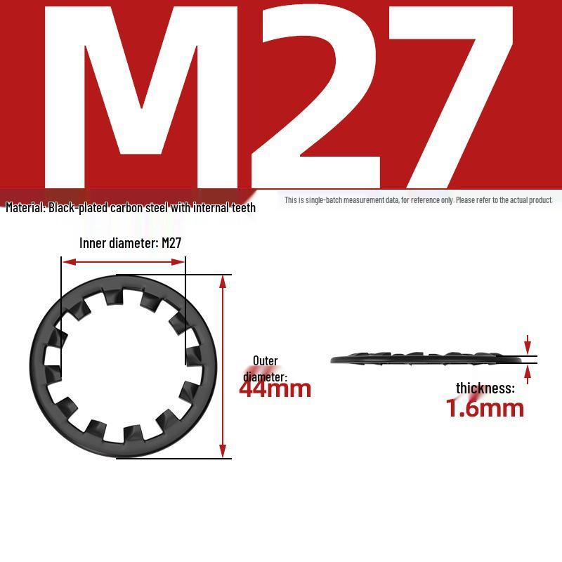 Carbon Steel Zinc-Plated Lock Washer with Inner and Outer Teeth