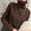 Turtleneck Sweater Women's Thickened Bottoming Sweater Autumn and Winter New Women's Long-sleeved Knitted Sweater Slim-fitting Foreign-style Bottoming