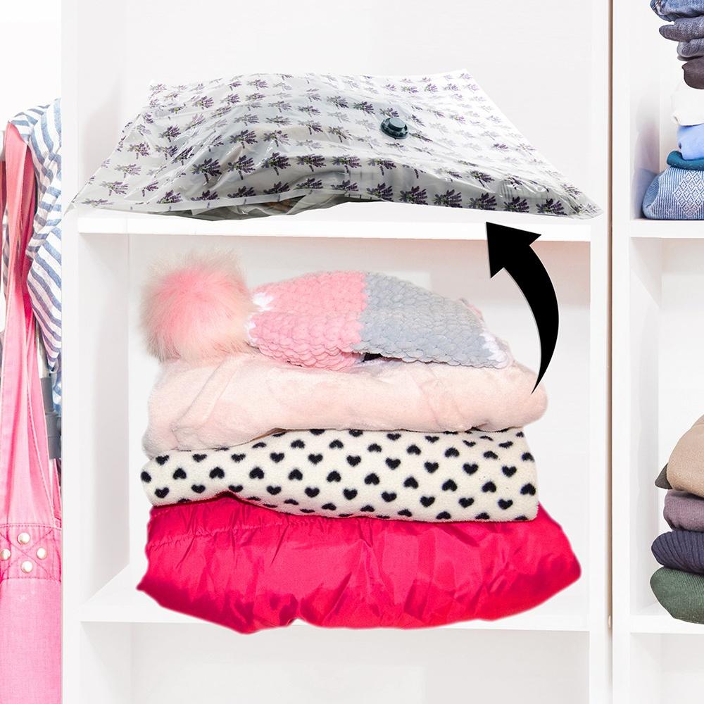 Lavender Vacuum Bags For Clothes And Bedding 100X130 Cm, 6 Pcs.