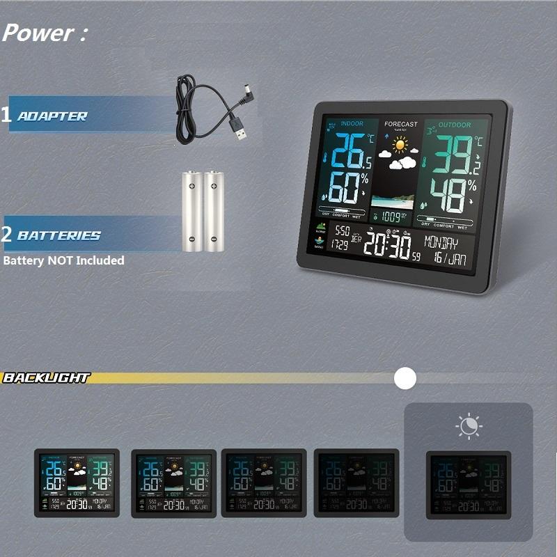 Meteoroloji İstasyonu Saat Araç Teşhis Aracı Barometre Obd2 Tarayıcı Avrupa Codiop Aktif Test ile Pkisplay IndoorDigital LCD Saat