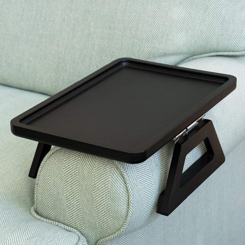 Wood Snack Platter Foldable Sofa Table Creative Couch Table