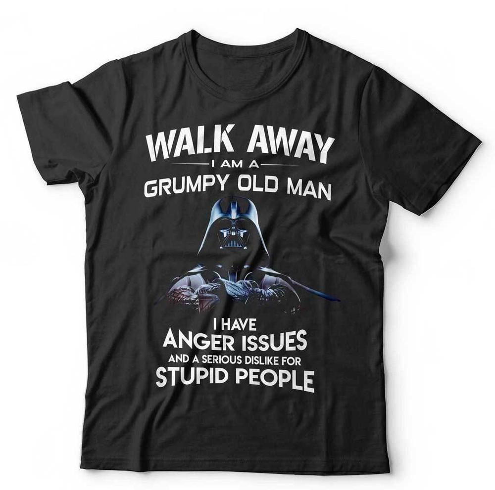 Walk Away Im A Grumpy Old Unisex Unisex TShirt Large Fit 35XL Funny Birthday Vader 3XL