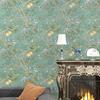 Vintage Botanical Birds Peel and Stick Wallpaper Vinyl Self Adhesive Wallpaper Green Removable Contact Paper for Home Decor