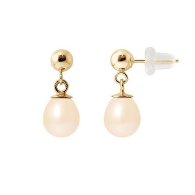 Earrings - - Comet - 6-7 Mm Cultured Pearls - 9 Carat Yellow Gold - Silicone Studs