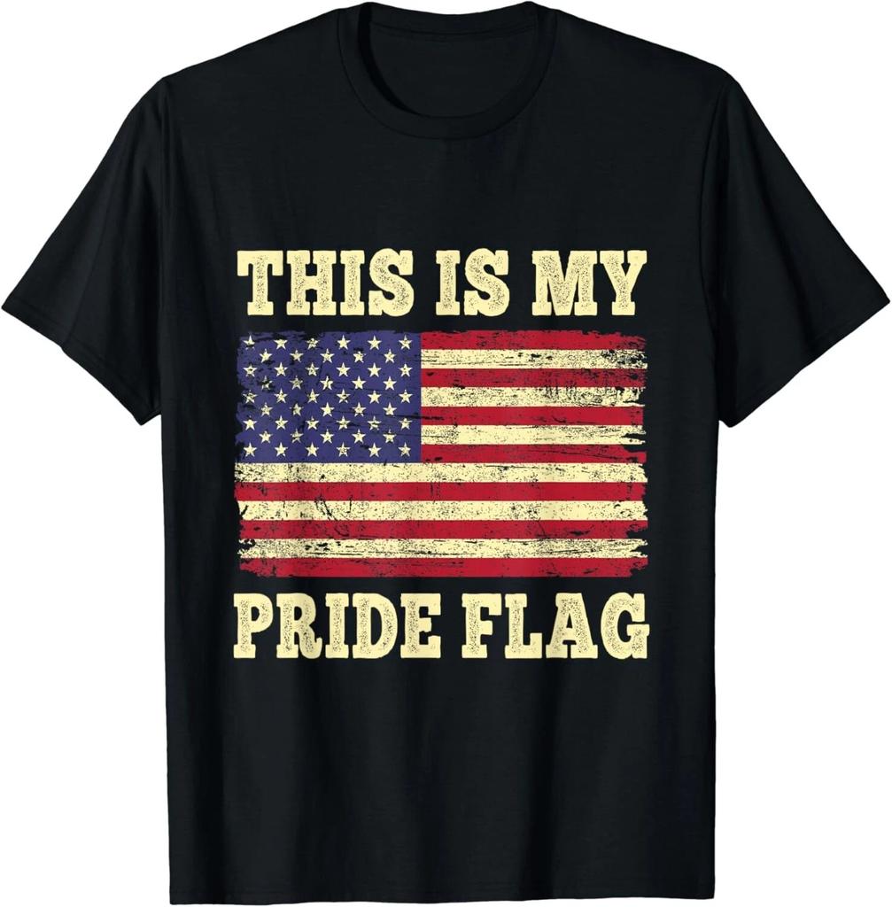 Dies ist meine Pride Flag Amerikanisches Patriotisches 4. Juli Retro Geschenk Unisex T-Shirt
