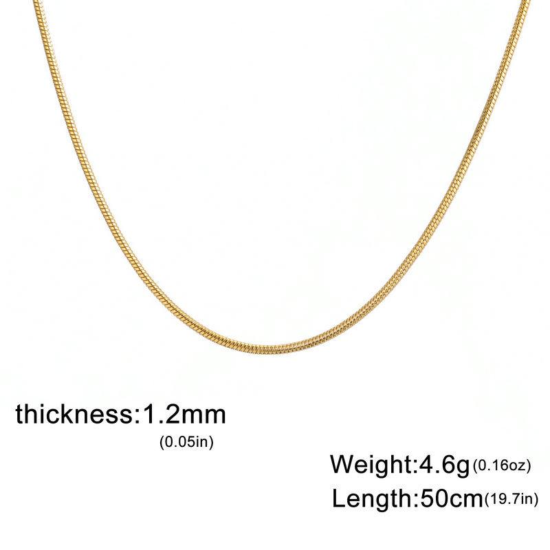 Ultra Fine Snake Chain 0.9 1.2 1.5 2mm DIY Jewelry Making Supplies Versatile Clavicle Necklace Pure Metal Link Chain