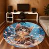 1PC cat lights Office Round Area Rug, Under Office Chairs Bedroom Living Room Home Decor,Carpet for Office, -1110192