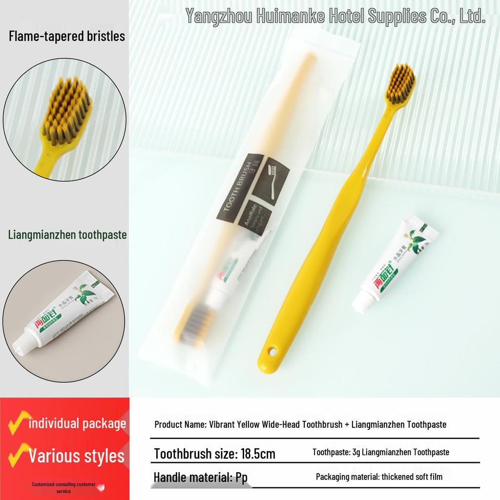 Gästehaus Toilettenartikel Set: Einwegzahnbürste, Zahnpasta, Weichborstenkamm
