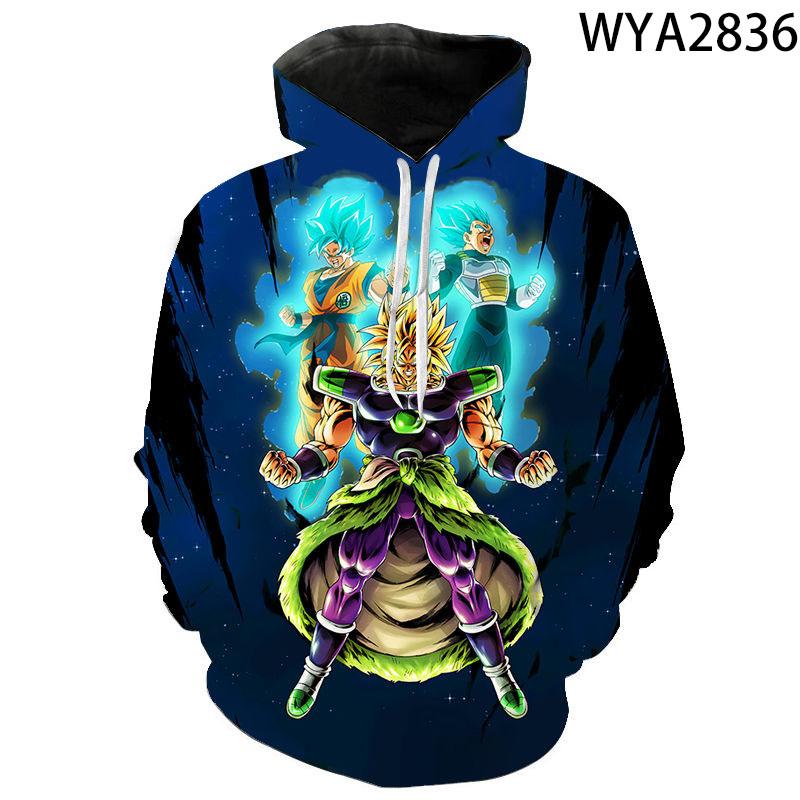 Cartoon Anime Boy Girl Kids Dragon Long Sleeve Sweatshirts DBZ 3D Printed Hoodies Pullover Men Women Children Streetwear Jacket