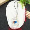Resin Ocean Blue Yellow Black Small Fish Keychain – Creative Backpack and Car Key Ornament