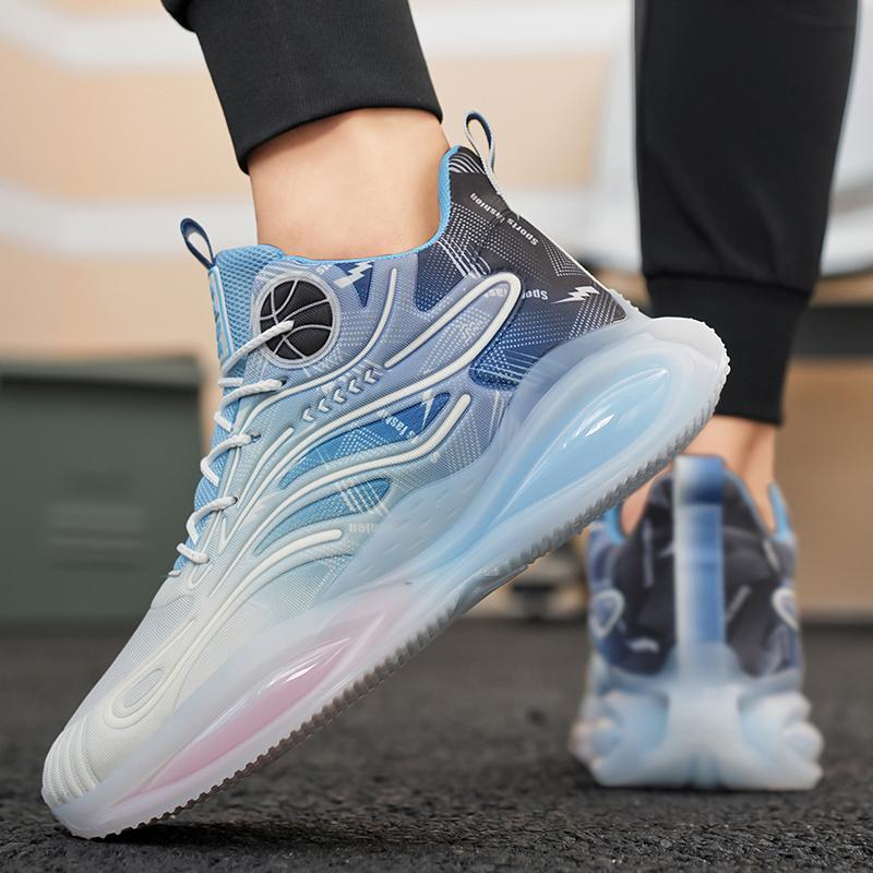 Men’s Sports Shoes Running Sneakers Summer Students Plus Size Basketabll Shoes Thick Sole Shoes High Top