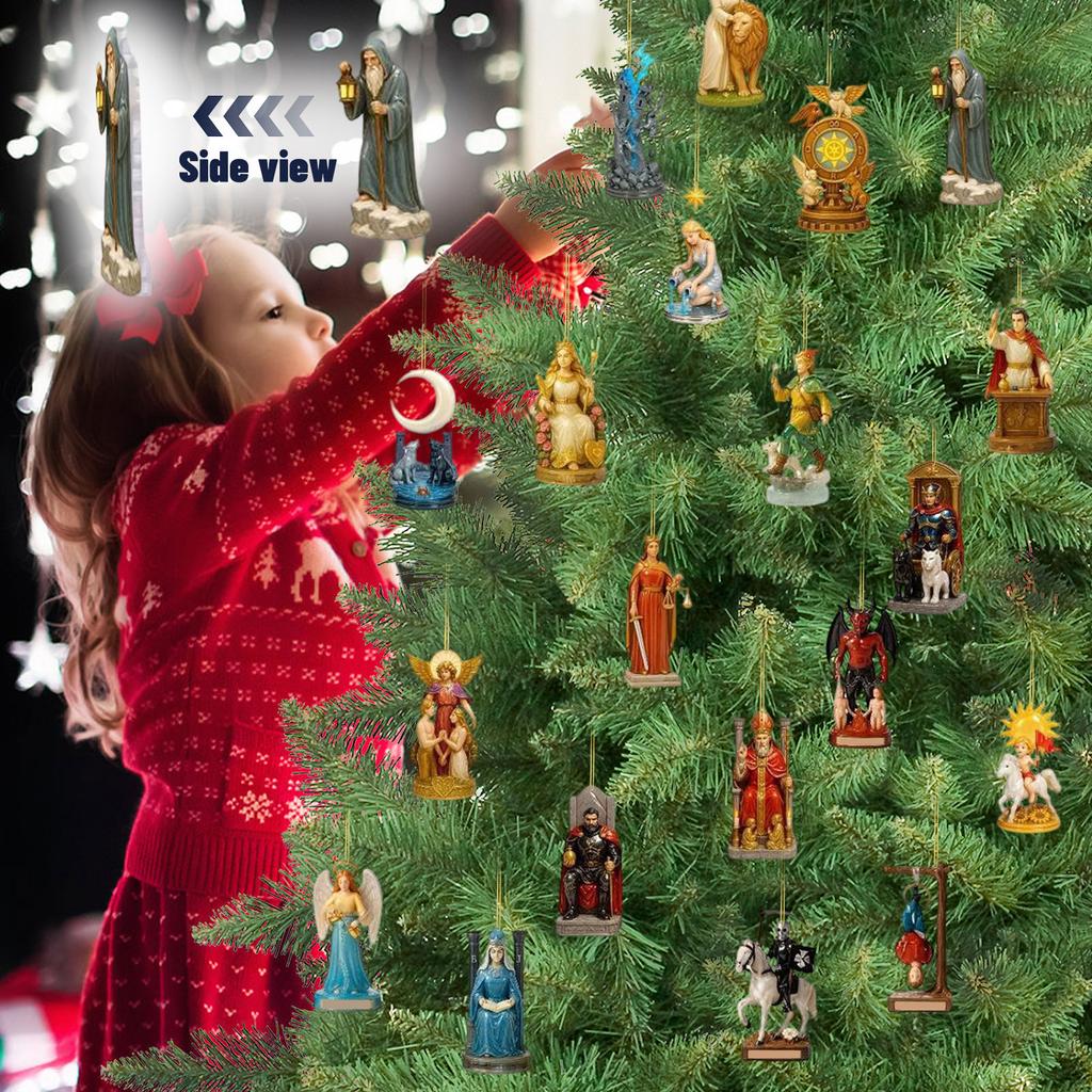 2D Flat Acrylic Ornaments, Christmas Tree Ornaments, Suitable For Christmas Decoration