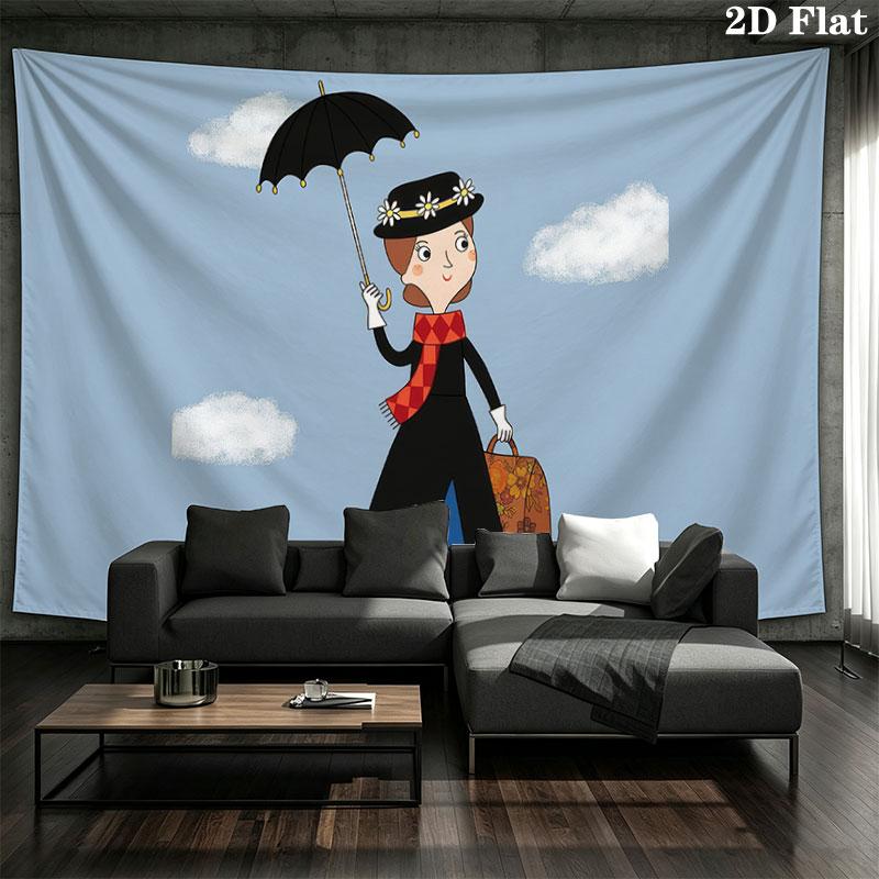 Magic Nanny Wall tapestry, aesthetic printed fabric blanket, suitable for bedroom, living room, and home decor.