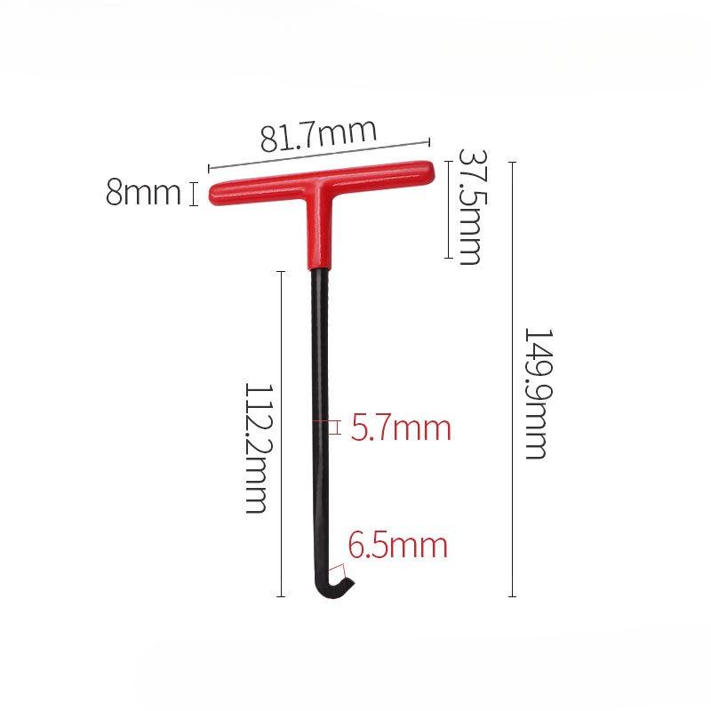 

Пружинный крюк для выхлопной трубы мотоцикла Т-образный ручной съемник ремонтный инструмент универсальные аксессуары для двигателя красный
