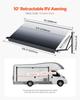10' RV Replacement Awning Electric Trailer Awning for Most DC12V RVs