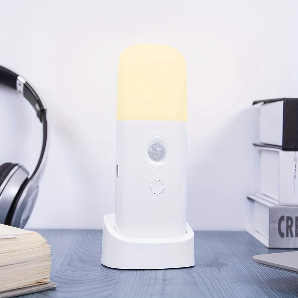 [Motion-Sensing LED Night Light] 2000mAh LED Motion-Sensing Night Light - Adjustable Brightness, Portable for Living Rooms, Bedrooms, and Hallways