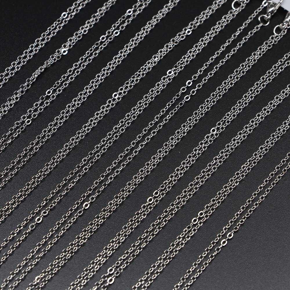 12 Stück 40cm O-förmige Kette Karabinerverschluss O-förmige Kette Handgefertigte Anhängerkette Basic Anhängerkette DIY Schmuckzubehör