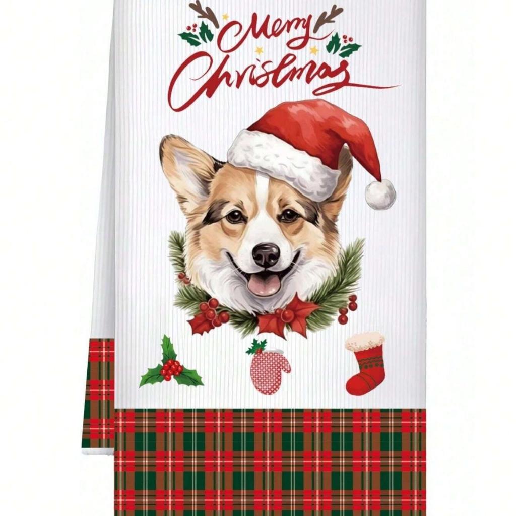 1pc/2pc/4pc/pack Christmas Scrub Sponge Creative Kitchen Dish Cloth Festive Cleaning Decor for Home & Table Kitchen Dish Towel Xmas Cleaning Supplies