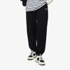 Li Ning Sports Lifestyle Series Mid-Rise Comfortable Loose Fit Letter Print Cuffed Casual Pants Men pants Black AKLUC61-1