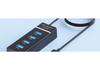 USB 3.0 High-Speed Multi-Port Hub with Vertical Extension for Laptops and Desktops.
