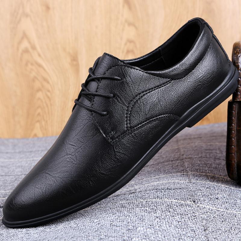 

Gentleman Business Casual Formal Leather Shoes Men s Fashion Dress Shoes Classic High Quality Formal Office Oxford Shoes For Men 38 чёрный