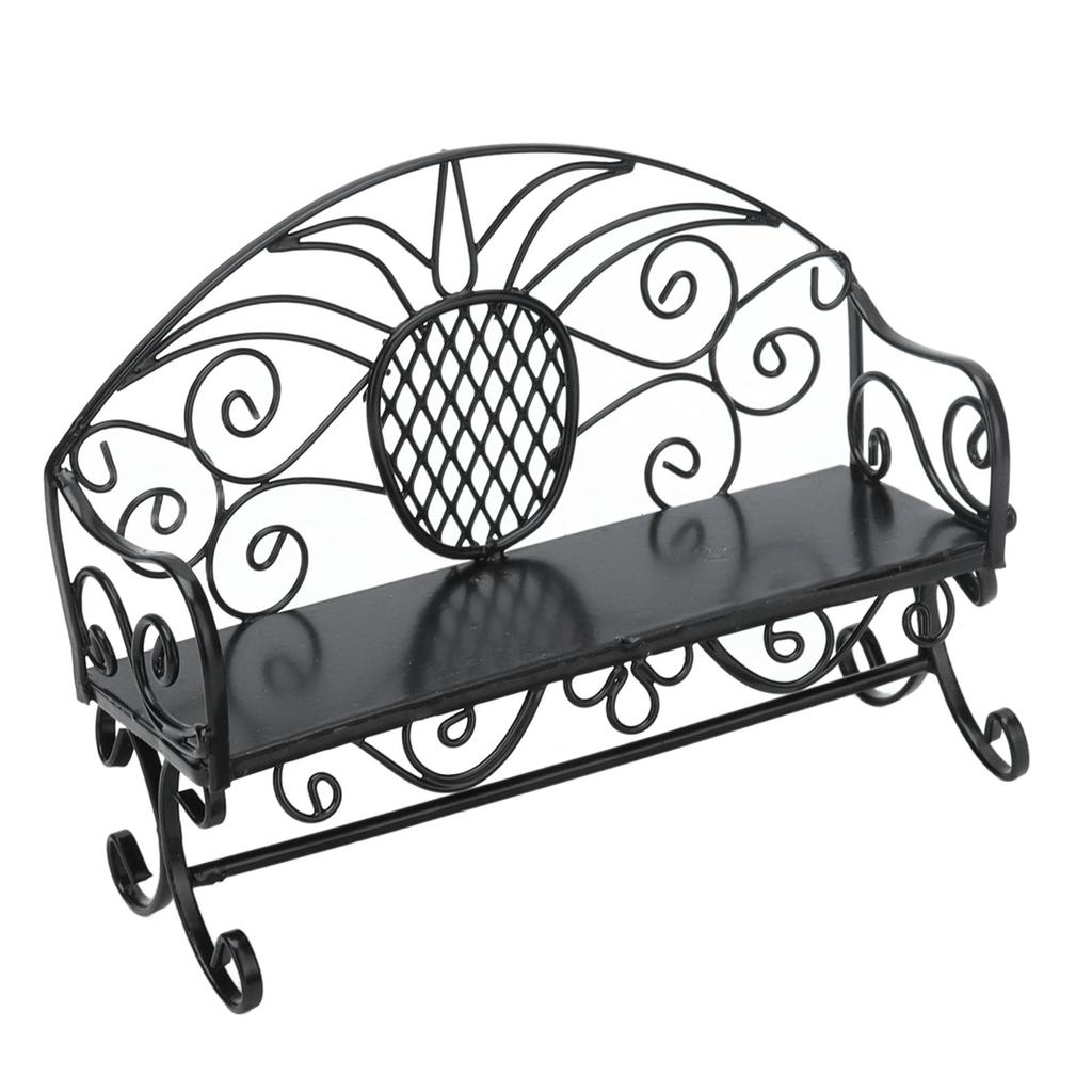 Miniaturbank Feine Verarbeitung Schön gestaltet Niedliches Aussehen 1:12 Miniaturmöbel