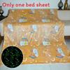 Cartoon Light Up Fleece Blanket With Glow Effect For Kids Bedroom Decor