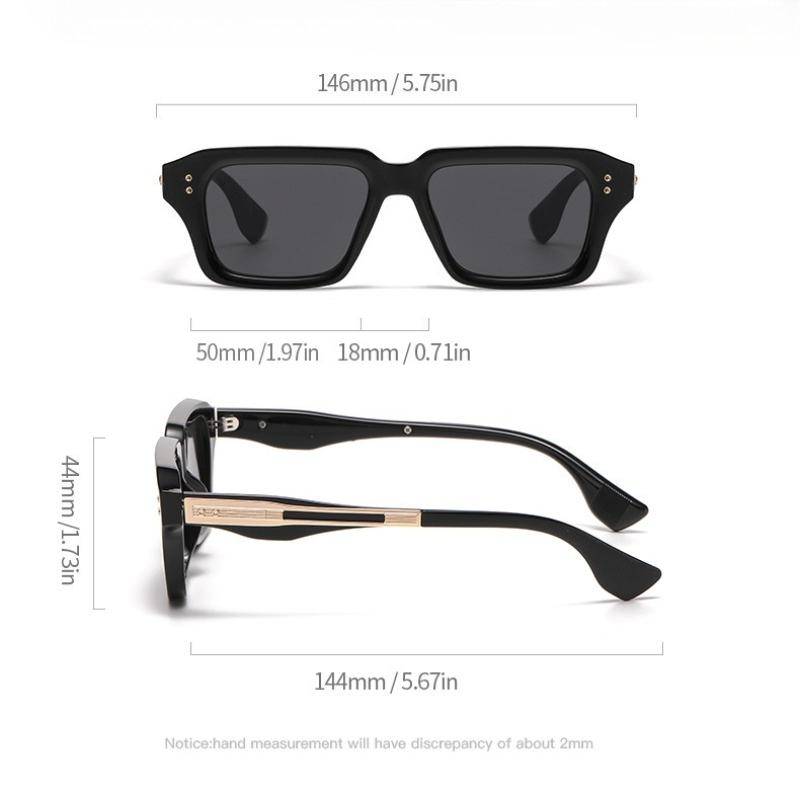 Retro Luxury Metal Square Frame Sunglasses for Men Fashion Popular Outdoor Sports Cycling Driving UV400 Sunglasses Goggles