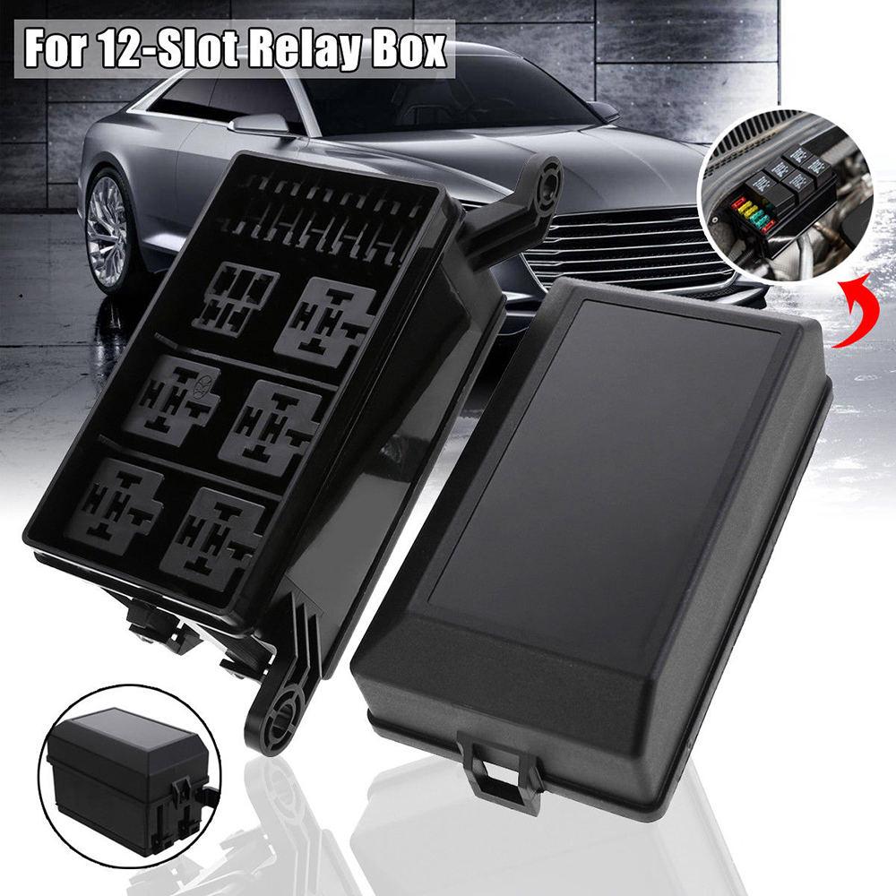 3 Blade Fuses - Fuse Relay Box for Automotive and Marine Use 4-Slot Relay Box 1 Relays Easy Installation