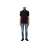 Emporio Armani Solid Color Buttoned Short Sleeve Polo Shirt Men Tops Black 3R1FG4-1JTKZ-0079
