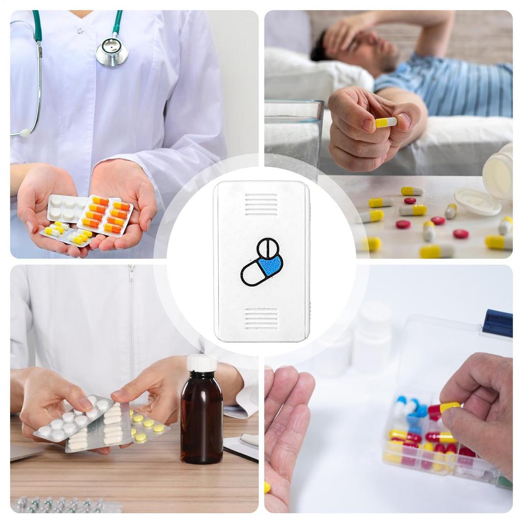 Medikamenten-Pillenbox Tragbare Medikamenten-Box Wasserdicht Versiegelt Kleine Pillenbox für Morgen Abend Auto Camping Krankenhaus