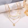 Hot-selling layered love necklace design necklace stacked collarbone chain high-end light luxury snake bone chain