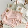 Solid Color Mid High Waist Antibacterial Breathable Comfortable Pure Cotton Women Underwear