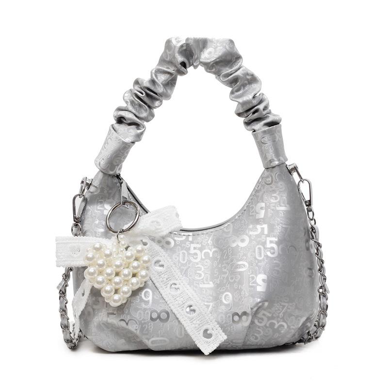 

Super fire pleated handbag 2025 new versatile chain bag foreign style messenger bag fashion shoulder bag foreign style women s bag no pendant