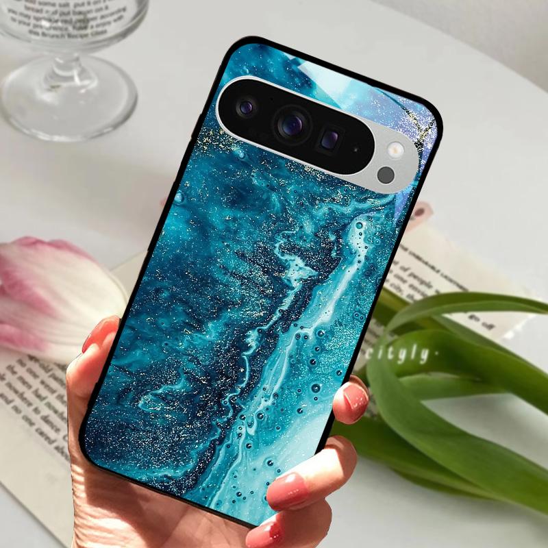 For Google Pixel 9 Pro XL Case Pixel9 Cute Animal Tempered Glass Phone Cover For GOOGLE PIXEL 9A Glass Protective Fundas Cases
