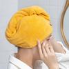 Microfiber Hair TowelSuper Absorbent Hair Towel .Care Cap with Button.Wrap Fast Drying Hair Wraps for .Women Bathroom Accessori