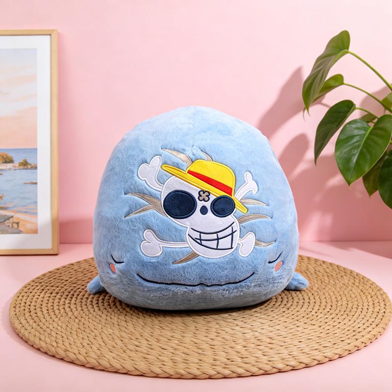 Cartoon anime peripheral doll One Piece Blue Whale plush doll cute pillow child companion gift