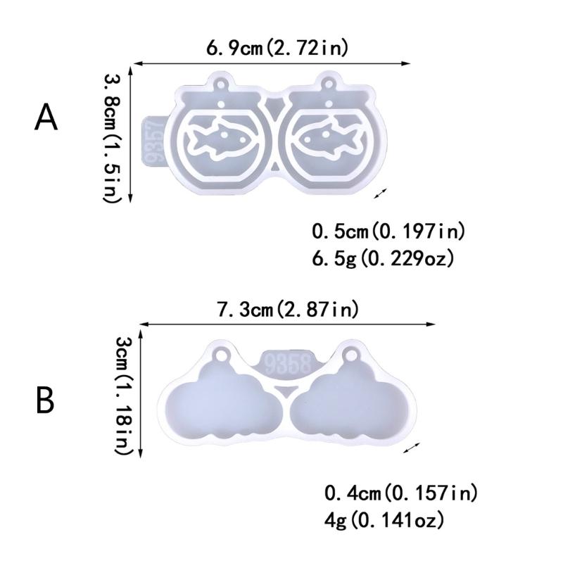 Fishbowl Clouds Necklace Mold Silicone Pendant Mold Earring Ornament Epoxy Resin Casting Jewelry Making Diy Crafts