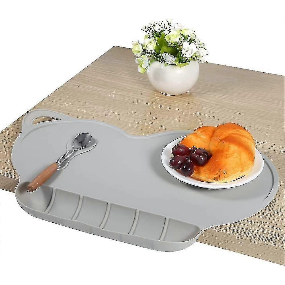 Silicone Children's Placemat Non-slip Portable Grey