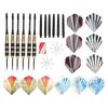 Professional Steel Tip Darts Set Darts Metal Tip Set with Spare Rod Grindstone Tail Wing