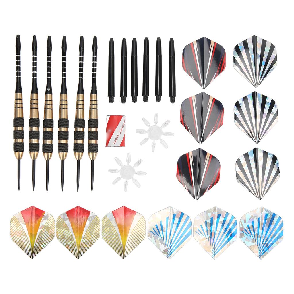 Professional Steel Tip Darts Set Darts Metal Tip Set with Spare Rod Grindstone Tail Wing