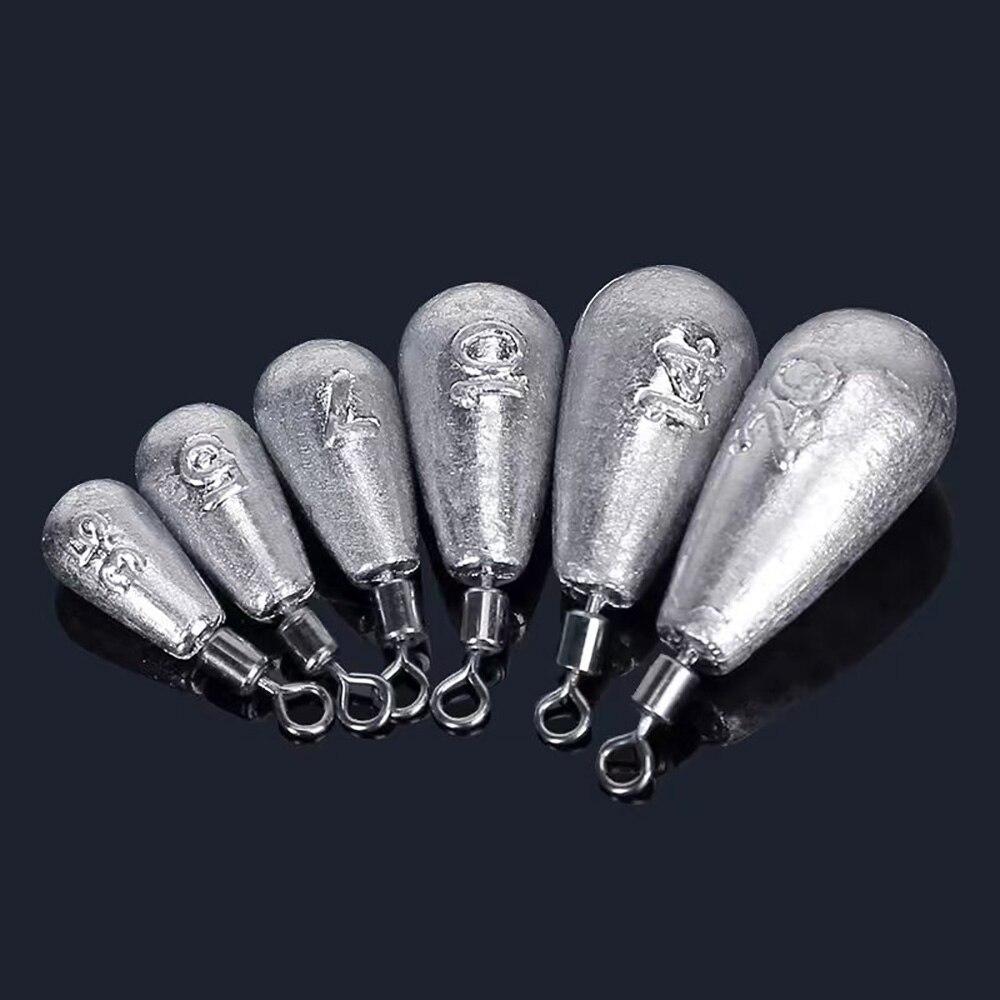 Drop Shot 15PCS/Lot Fishing Weight Sinker 10g 20g Tube Bullet Plumb Pendant Metal Jig Sea Tackle Kit Pesca Tool