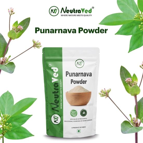 NeutraVed Punarnava Powder 100g | Boerhavia Diffusa Root Powder for Liver & Urinary | Stand Up Ziplock Pouch Reusable - 100g