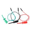 3pcs/set Easy To Use Electrical Hook Test Clip Male Head Line Transistor Tester  Electronic Product