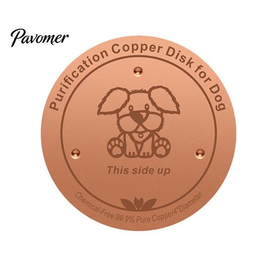 Pure Copper Disc for Dog Water Bowl Purification Dog, 4-Inch Diameter Disc, Raised Fountain with 3-Point Support Dispenser Durable