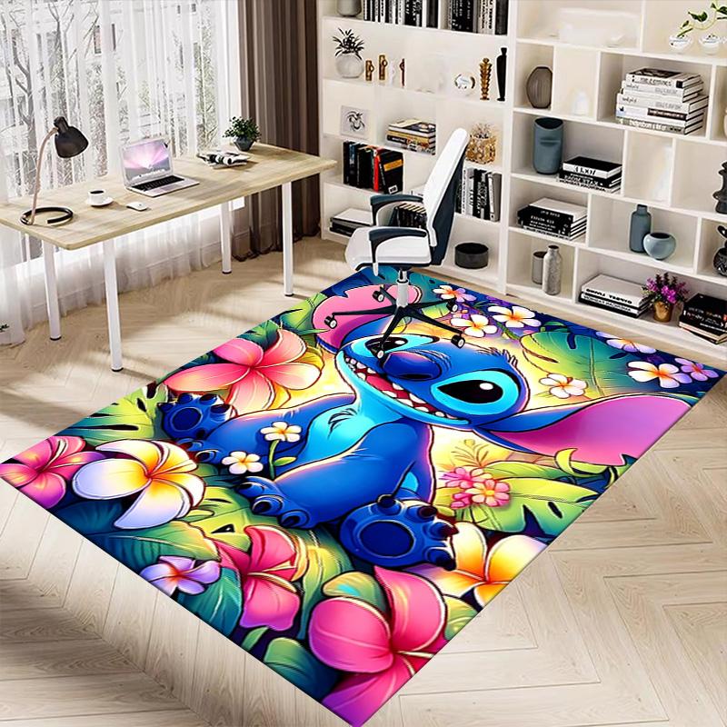 Stitch Tropical Paradise Carpet For Playroom Bedroom Living Room Sofa Home Decorkids Game Area Rug Nonslip Floor Mat