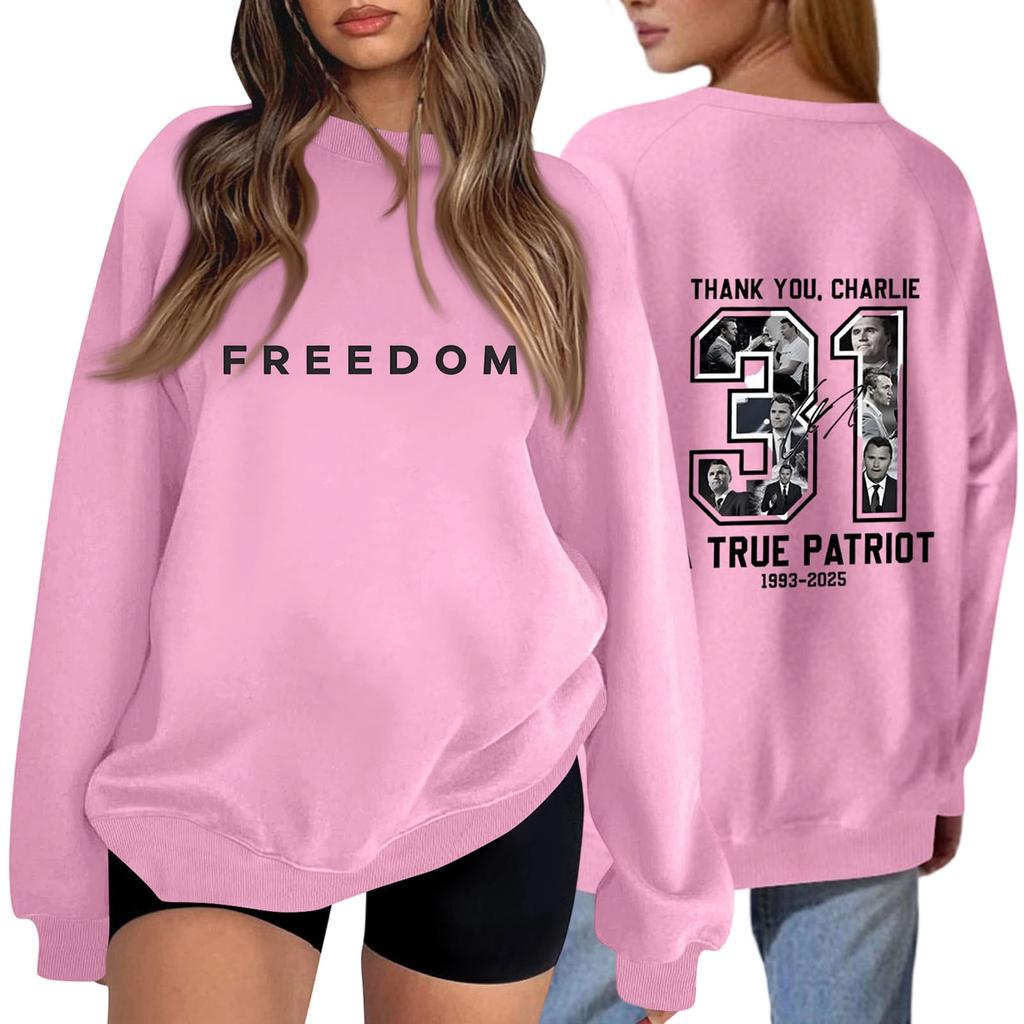 Womens Fashion Tops Casual Crewneck Striped Long Sleeve Loose Pullover Shirts