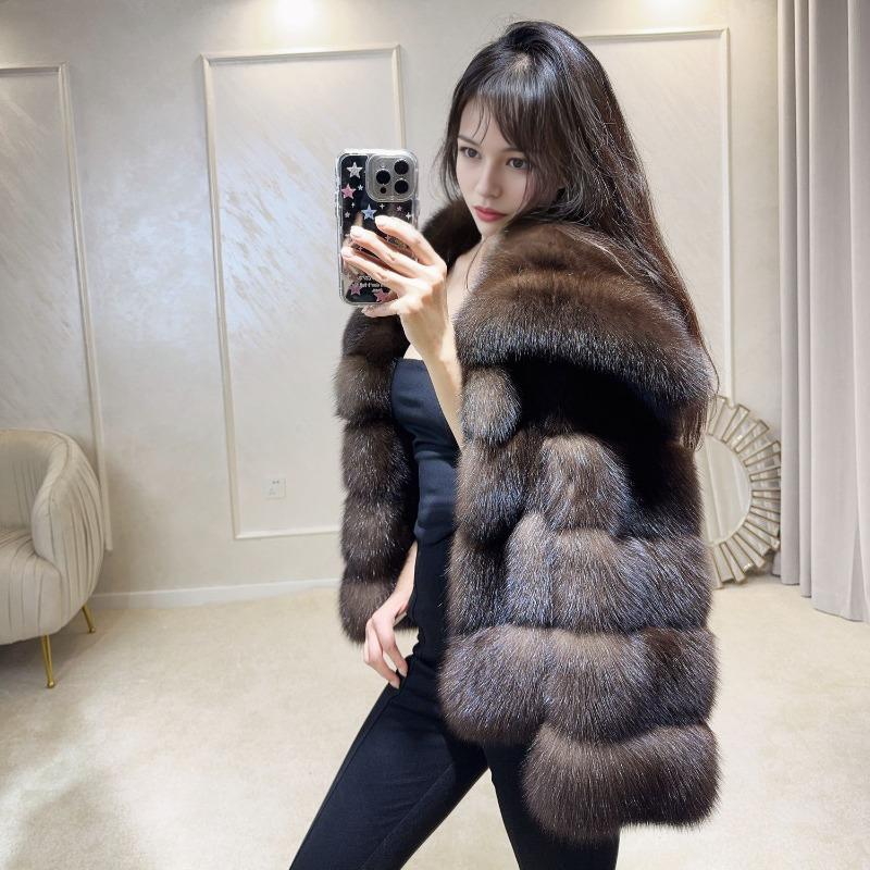 Environmentally friendly artificial fur imitation mink fur coat women's autumn and winter fashion new large lapel coat