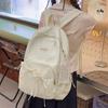 Mochilas de Lunares en Contraste para Mujer Mochila con Lazo Estilo Preppy Bolsa para Estudiante Coreana Linda Bolsas Mochila Bolsas con Cremallera Ins para Mujer
